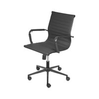 Cadeira OR-3301 Baixa em PU com Base de Rodízio OR Design