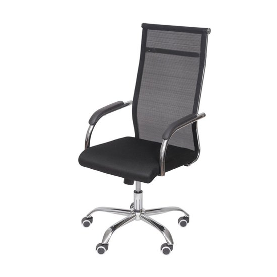 Cadeira OR-3312 Alta Assento em PU com Base Cromada Rod&iacute;zio OR Design