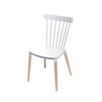 Cadeira OR-1109 em Polipropileno com Base de Madeira OR Design