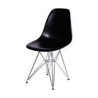 Cadeira em Polipropileno OR-1102 com Base Cromada OR Design - Preto