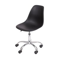Cadeira OR-1102R em PP com Base Rodízio OR Design - Preto