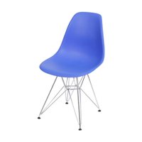 Cadeira OR-1102 em Polipropileno com Base Cromada OR Design - Azul Escuro