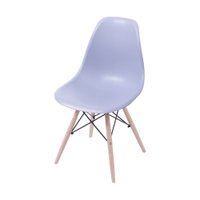 Cadeira em Popipropileno OR-1102B com Base de Madeira OR Design - Cinza