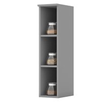 Armario Aereo Com Nicho MDF 20 cm Americana C360 Cinza Henn