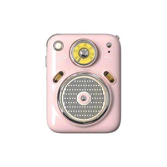 Caixa de som Divoom 5.0 Bluetooth 4,5W Beetles-FM rosa pink