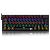 Teclado Gamer Redragon Fizz Rainbow Mecânico Switch Blue Preto ABNT2 - K617-R-B