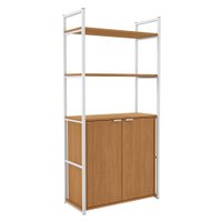 Estante Alta Flex 2 Portas 151X33 cm LI041 Canela Branco KPB