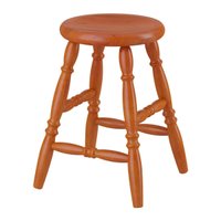 Banqueta Baixa de Madeira Maciça 31cm Multimóveis CR50115 Mel