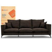 Sofá 3 Lugares Modular Boma 2,40m Boucle Marrom Sofá inBox