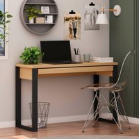 Escrivaninha Office Gaveta Deslizante Freijo / Preto Fosco