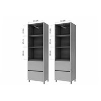 Armário Multiuso Lavanderia Rainha c/ 4 Portas e 4 Gavetas 140cm Branca - Nesher