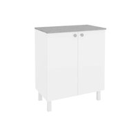 Balcão Lavanderia Duo Duplo Baixo c/ 2 Portas Branco - Telasul