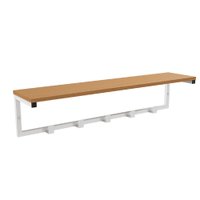 Cabideiro Prateleira de Parede LI042 Canela Branco KPB