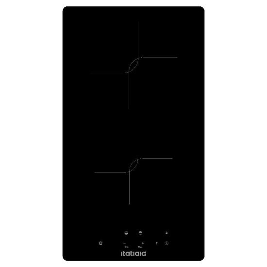 Cooktop Itatiaia Midi 2 Bocas Vidro Preto Indução 220V CIMID2002