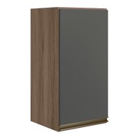 Armario Aereo 1P MDF 40 cm Kali 12202 Carvalho Toq Chumbo Nicioli