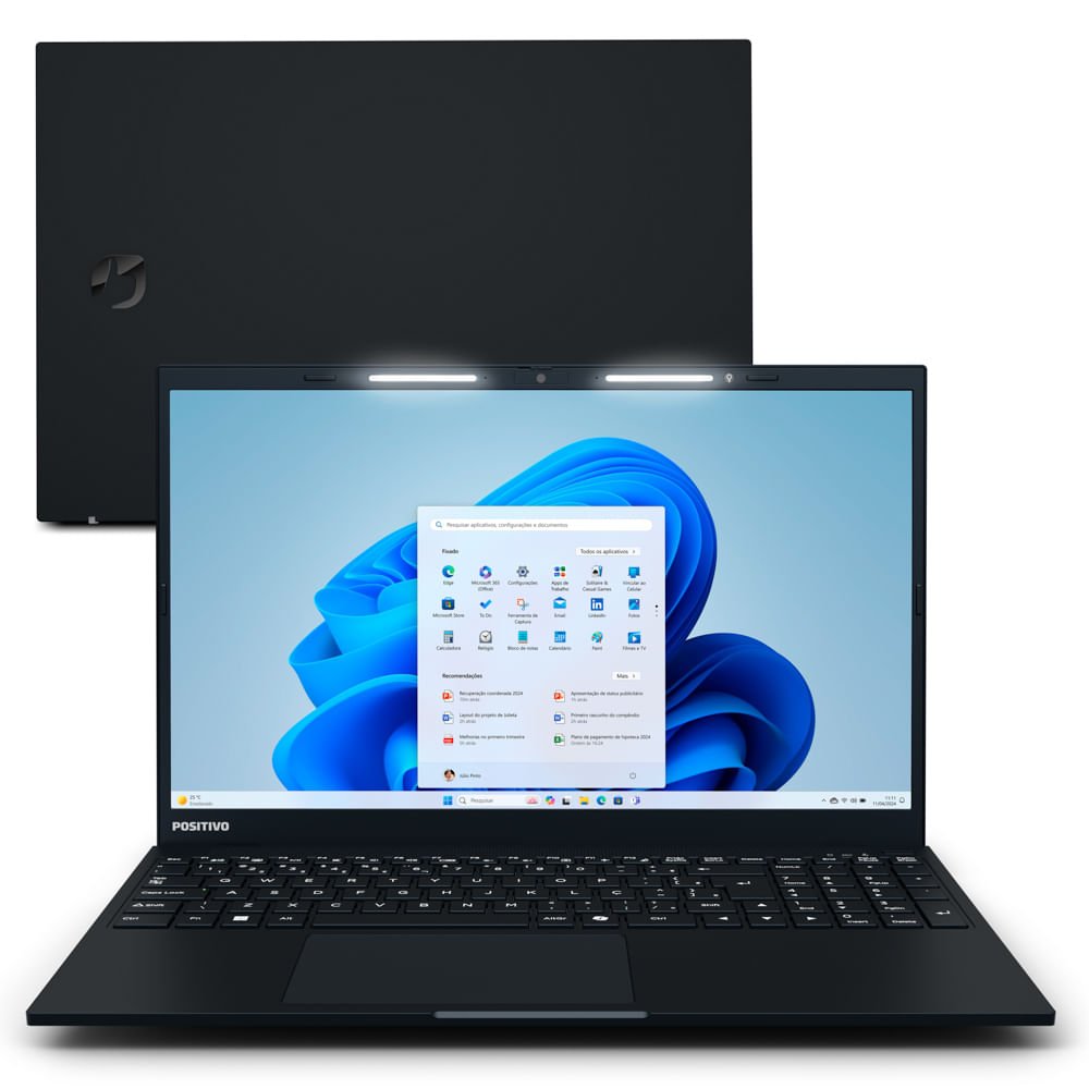 Notebook - Positivo Amd Ryzen 5 5500u 2.10ghz 16gb 512gb Ssd Amd Radeon Graphics Windows 11 Home Vision R15 15,6