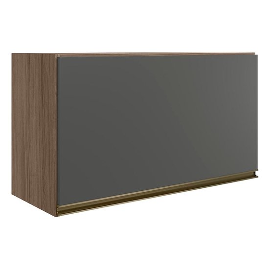 Armario Aereo Basc MDF 60 cm Kali 16337 Carvalho Toq Chumbo Nicioli