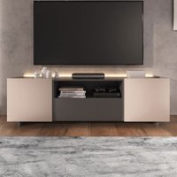 Rack para TV Até 60 Polegadas 2090 2 Portas 1 Gaveta Grafite/Fume - Quiditá Móveis