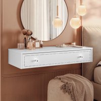 Penteadeira Suspensa Strass 1 Gaveta 19519 Branco - Olivar Móveis