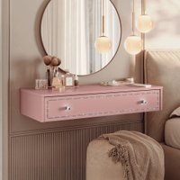 Penteadeira Suspensa Strass 1 Gaveta 19519 Rose - Olivar Móveis