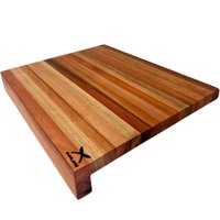 Prancha de Corte L 50x40cm Estação Tábua Encaixe Grande de Madeira Bancada de Cozinha Zanline