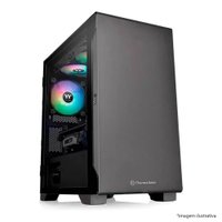 Gabinete gamer Thermaltake S100TG Tglass black 600w CA-3Q9-60S1WZ