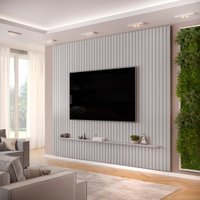 Painel para TV até 75 Polegadas Ripado DJ Móveis Trento 275 Bali