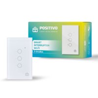 Smart Interruptor Wi-Fi Positivo Casa Inteligente - 3 Módulos Touch - 2000W - 10A - Wi-Fi - Google Assistente e Alexa