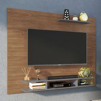 Painel para TV Até 65 Polegadas Orlando 3 Prateleiras Freijó/Cinza - Irm Móveis