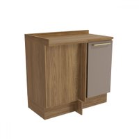 Balcão de Cozinha de Canto Isabel 1 Porta Nogueira/Fendi  - Kappesberg