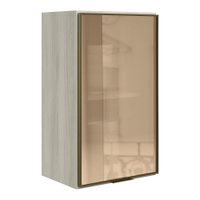 Armario Aereo 1 Porta Vidro MDF 40 cm Kali 1220261 Bianco Toq Nicioli