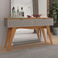 Adega Bar com 2 Portas Retrô 136cm Multimóveis CR50121 Fendi Metalic/Cinamomo