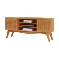 Rack para TV até 65 Polegadas com 2 Portas Retrô Multimóveis CR45300 Cinamomo