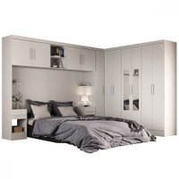 Guarda-Roupa Modulado Soberano 11 Portas 5 Gavetas com Espelho Branco - Panorama Móveis