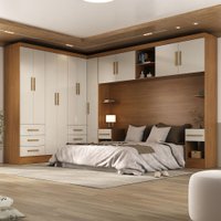Guarda-Roupa Modulado Soberano 11 Portas 8 Gavetas Cinamomo/Off White - Panorama Móveis