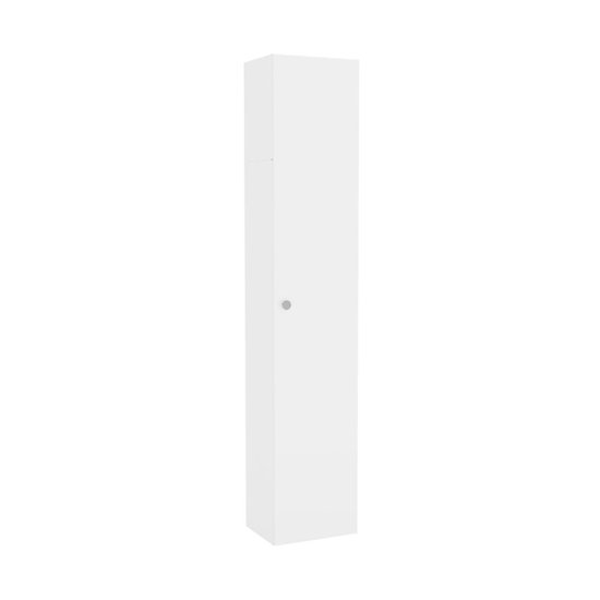 Armário de Lavanderia com 1 Porta e Gancho para Vassouras Multimóveis CR30044 Branco
