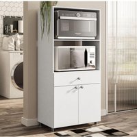 Armário de Cozinha para Forno/Micro-ondas com 2 Portas e 1 Gaveta Multimóveis CR20347 Branco