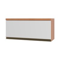 Armário de Cozinha Aéreo com 1 Porta Basculante 80cm Multimóveis CR20393 Freijó/Branco