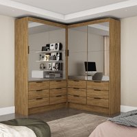 Closet Casal Duplo Sevilha 4 Portas Premium 12 Gavetas Carioca Móveis