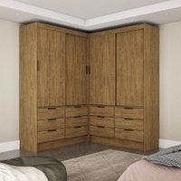 Closet Casal Duplo Sevilha Com 4 Portas 12 Gavetas Carioca Móveis