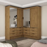Closet Casal Duplo Sevilha 4 Portas Plus 12 Gavetas Carioca Móveis - Cinamomo