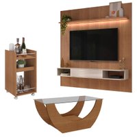 Painel TV 75 Pol Mesa De Centro E Aparador Bar BBO3 Cinamomo ARLY