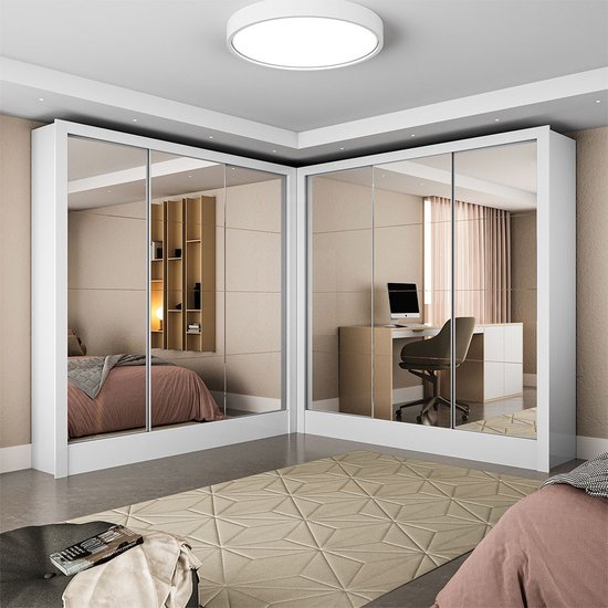 Closet de Casal Duplo Fortaleza 6 Portas Premium  12 Prateleiras