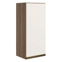 Armario Aereo 1 Porta MDF 30 cm Kali 12201 Carvalho Toq Off White Cetim Nicioli