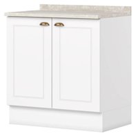 Balcao com Tampo 2 Portas 80 cm Americana Branco Calcare Henn