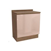 Módulo Cozinha Kappesberg Curve Balcão Curve c/ Tampo 80cm Nogueira/Macadamia-Kappesberg