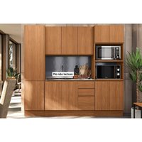 Kit Cozinha Modulada 4 Peças Ciela (1Aéreo+1Balcão+2Paneleiros) C4P81 Canela - Kappesberg