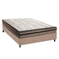Cama Box Casal: Colchão Ortopédico Paropas D28 / Orthomedic Gold Plus Rústico Clean + Base CRC Suede Clean (138x188)