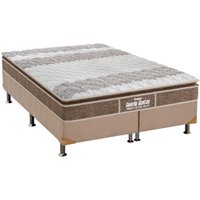 Cama Box King: Colchão Ortopédico Probel D33 Anatômico Guarda Costas Próintense Plus + Base CRC Suede Clean (193x203)