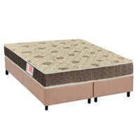 Cama Box Queen: Colchão Espuma D33 Orthoflex Comfortpedic + Base CRC Suede Clean (158x198)